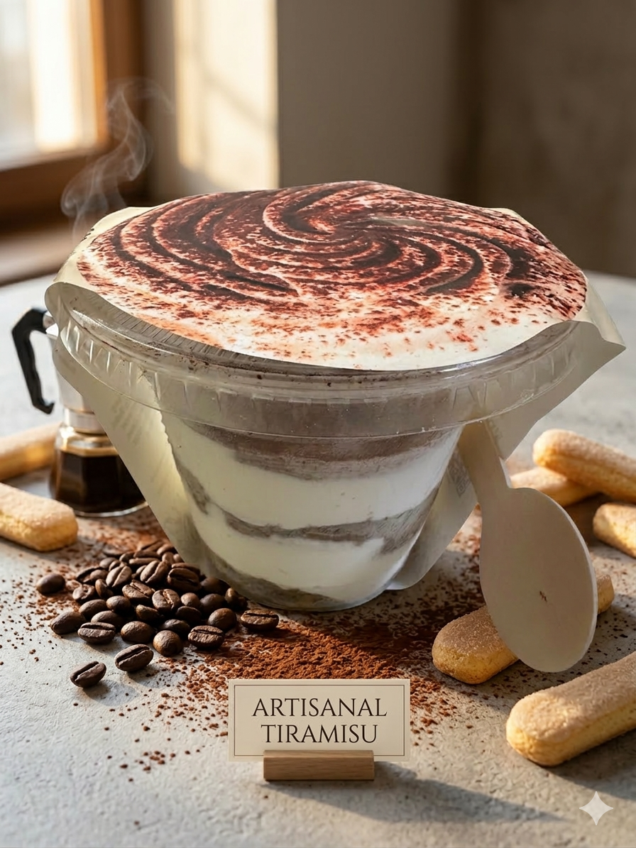 Authentic Italian Tiramisù - Artisanal Mascarpone Cream & Espresso