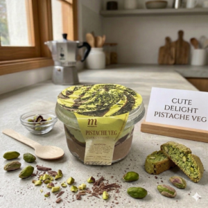 Artisanal Cute Delight Dessert- Pistachio & Dark Chocolate VEG (Egg-Free)