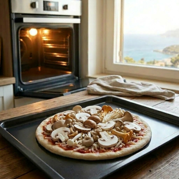 Handmade Frozen Pizza Funghi