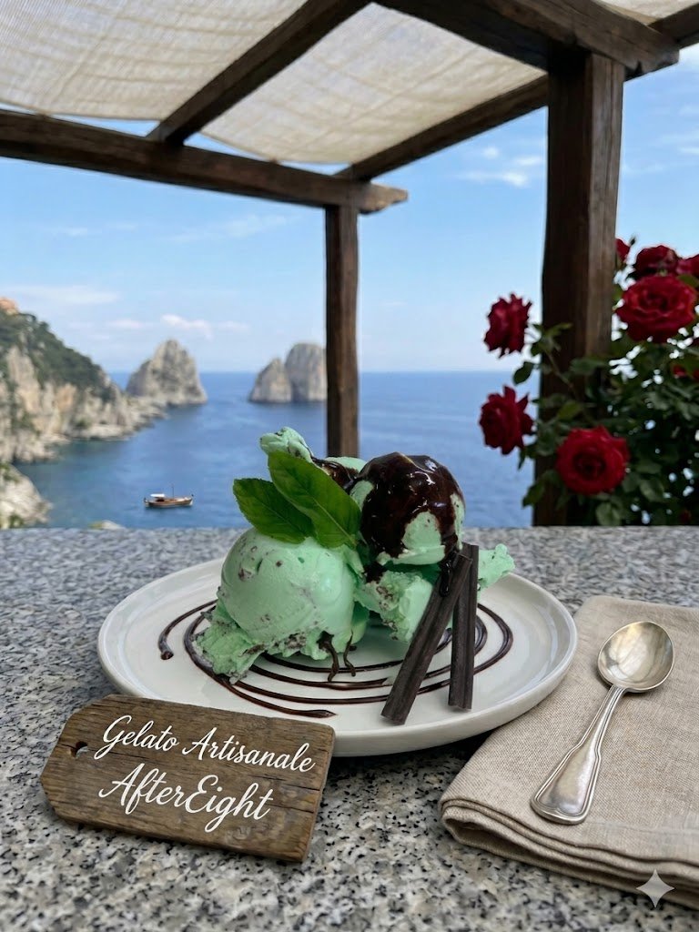 Authentic Italian Artisanal Gelato After Eight
