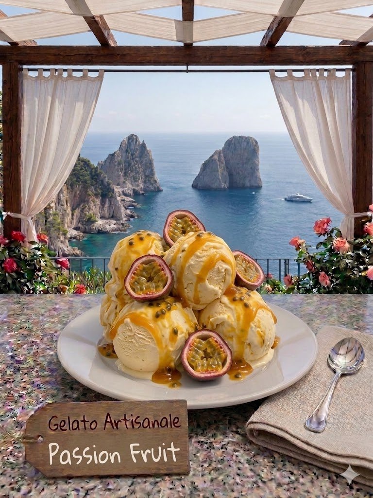 Authentic Italian Artisanal Gelato Passion Fruit