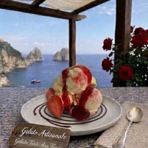Authentic Italian Artisanal Gelato Tarte Aux Fraise