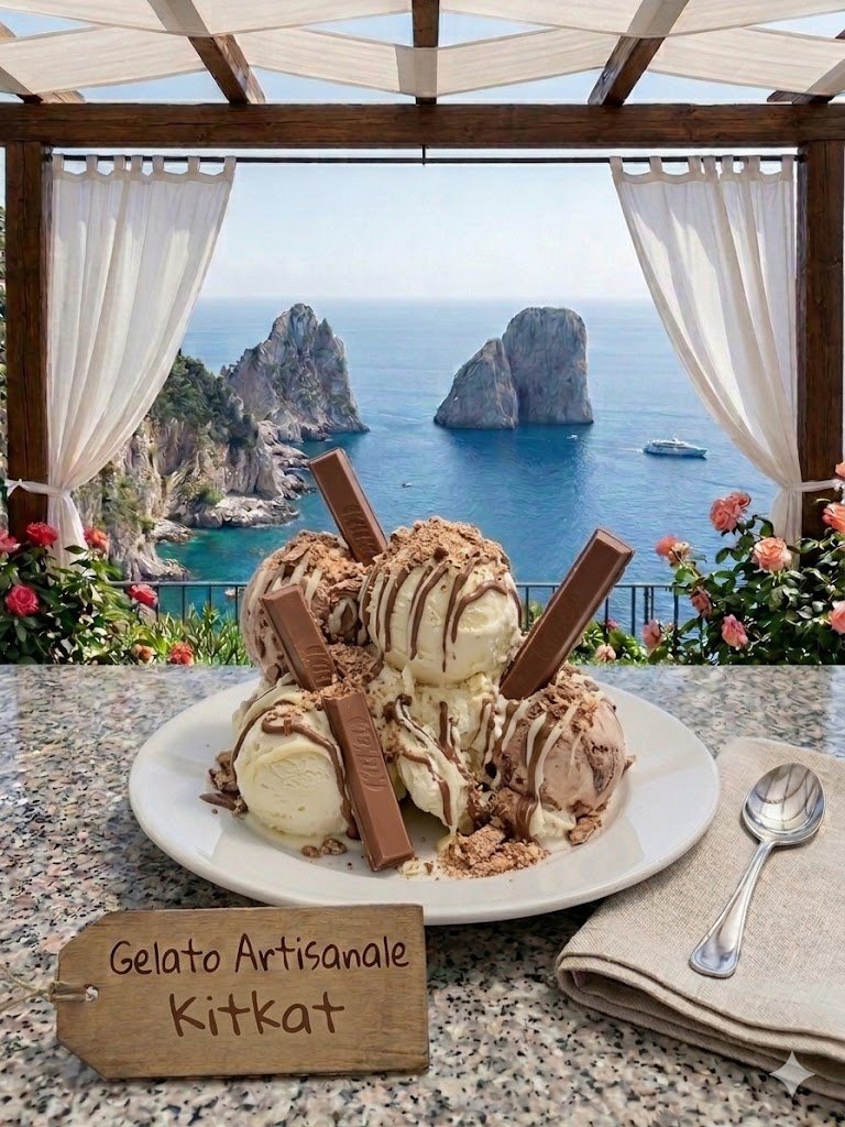 Authentic Italian Artisanal Gelato Kit Kat