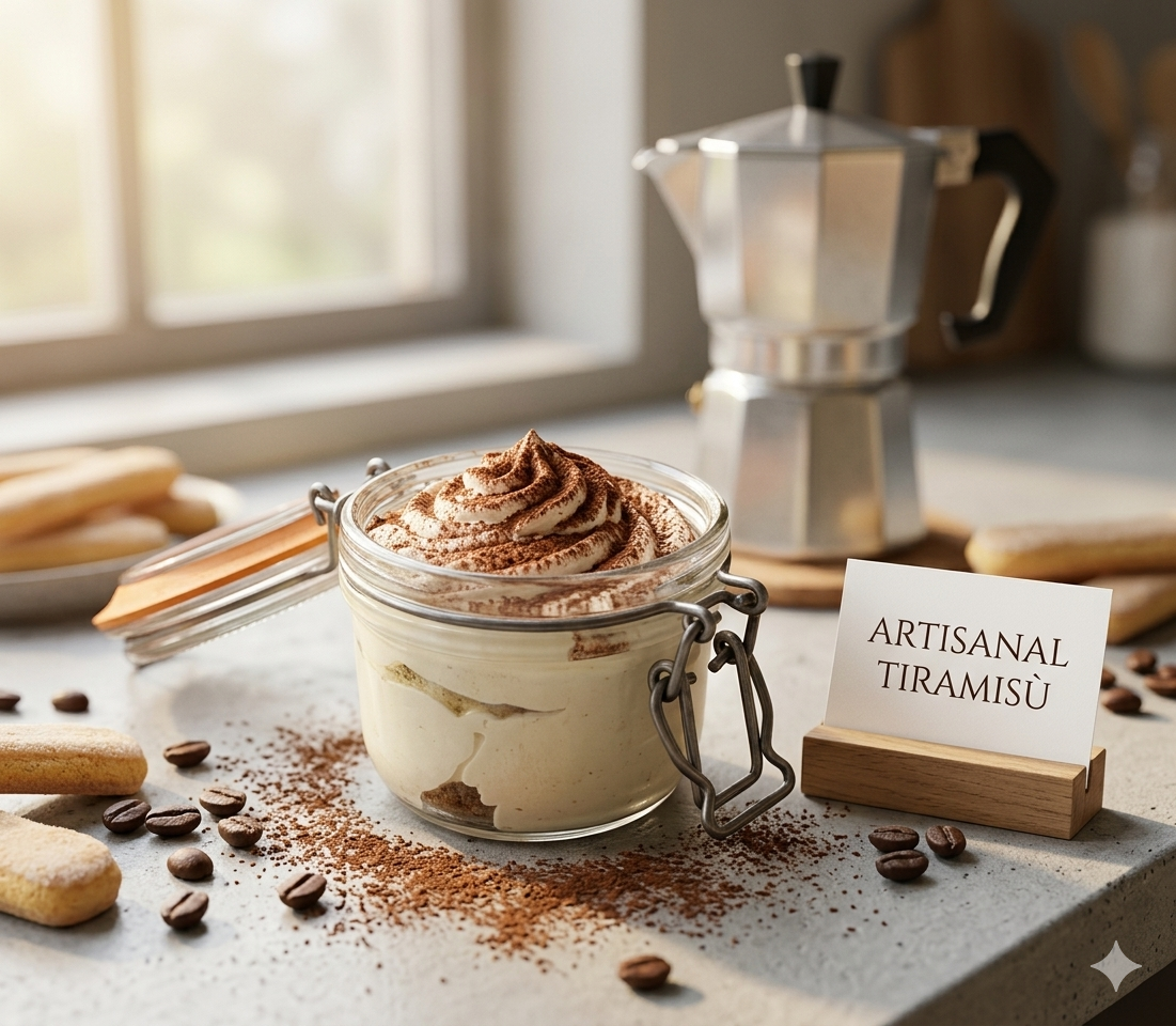 Authentic Italian Verrine Tiramisù - Artisanal Mascarpone Cream & Espresso