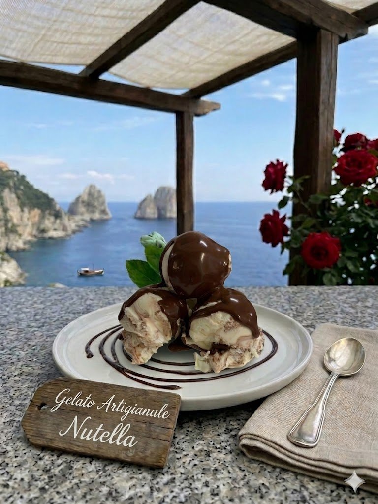 Authentic Italian Artisanal Gelato - Nutella