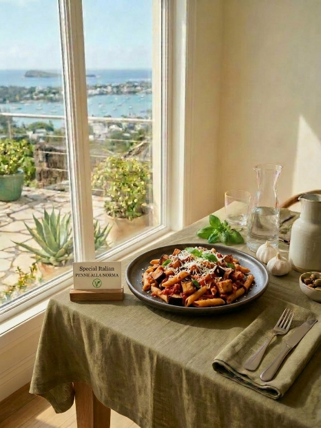 Handmade Artisanal penne alla norma